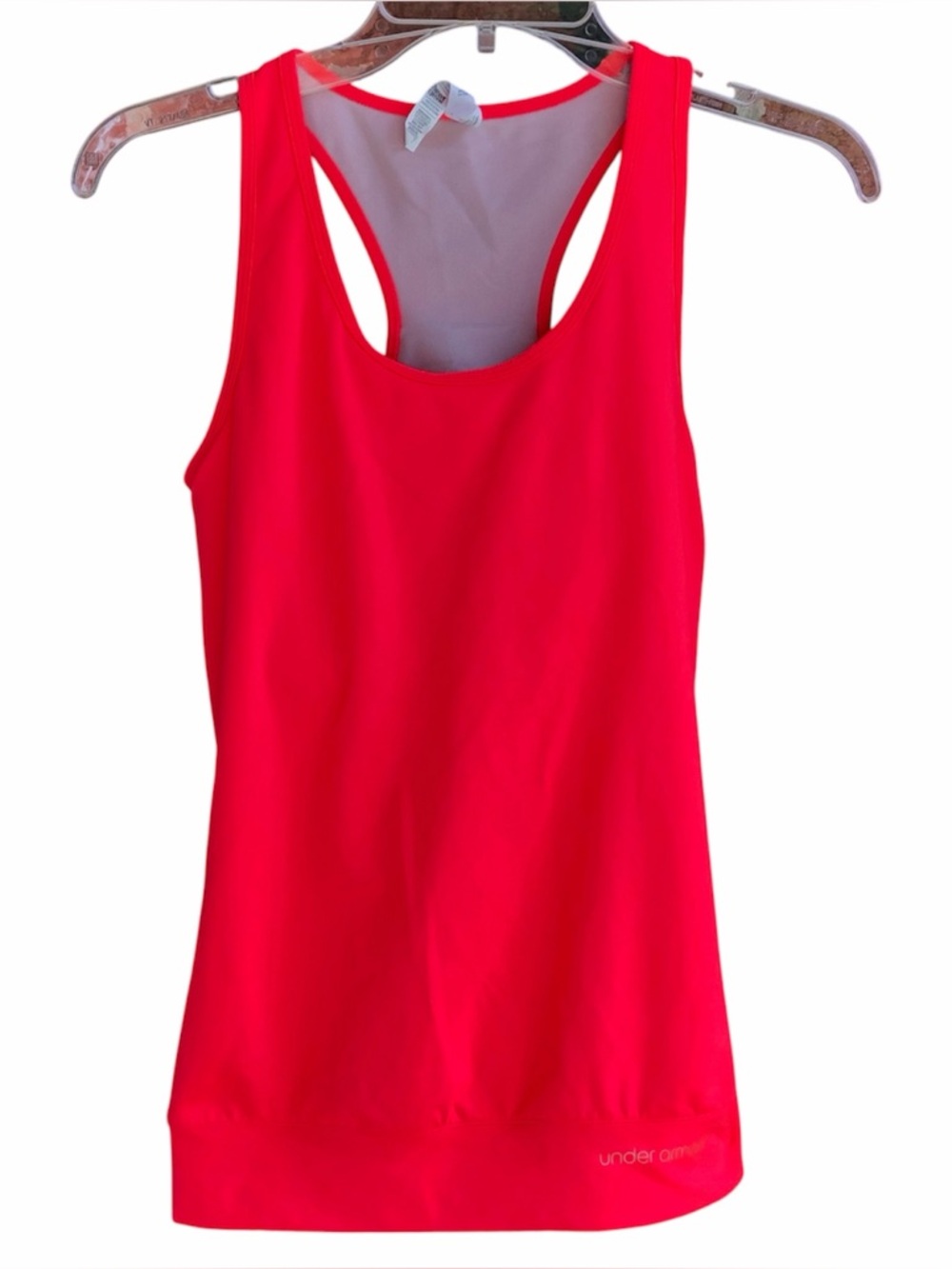 Under Armour Racerback EUC Coral Built In Bra/Semi Fitted Size Small —#018 - Picture 3 of 13